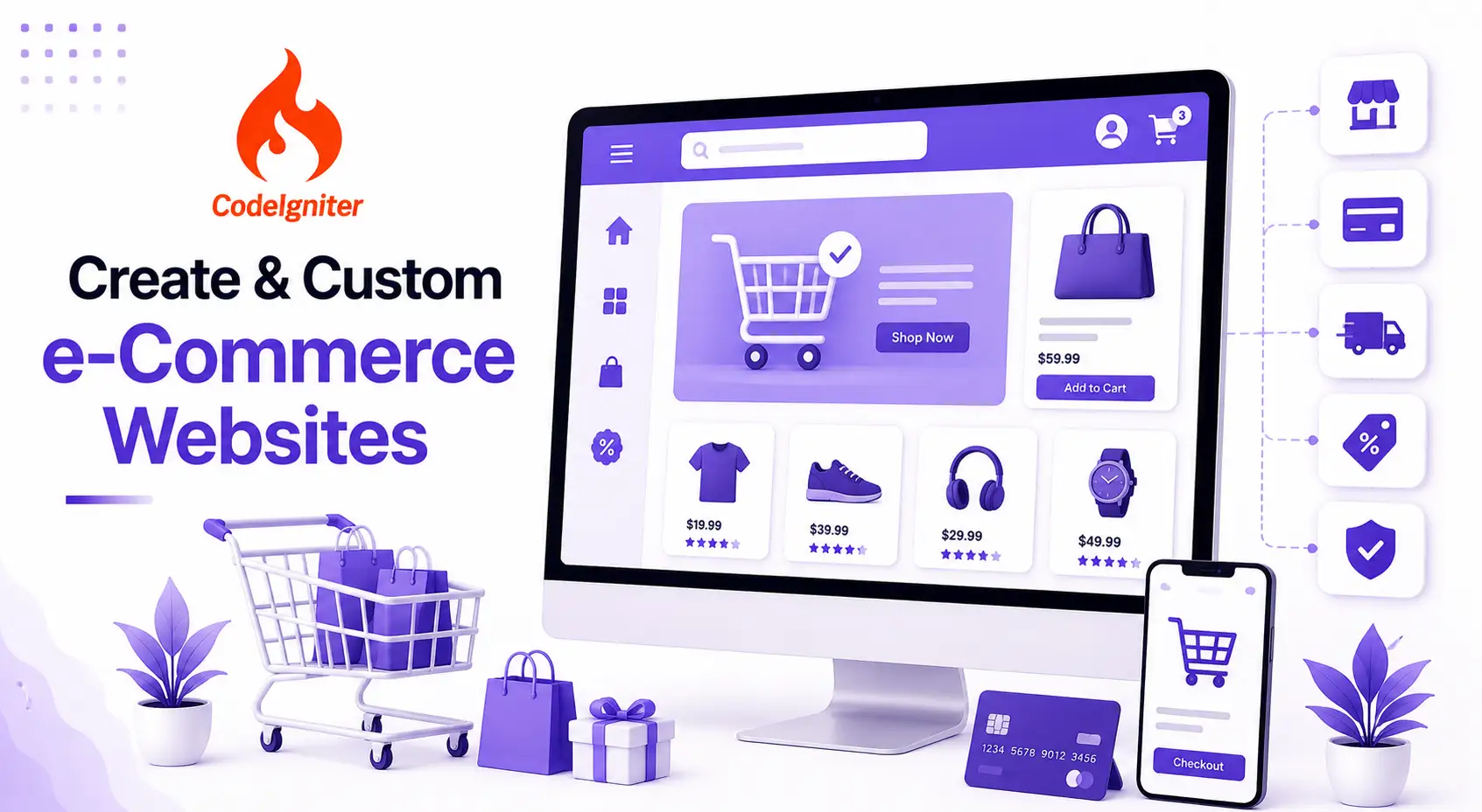 Create & Custom e-Commerce Websites
