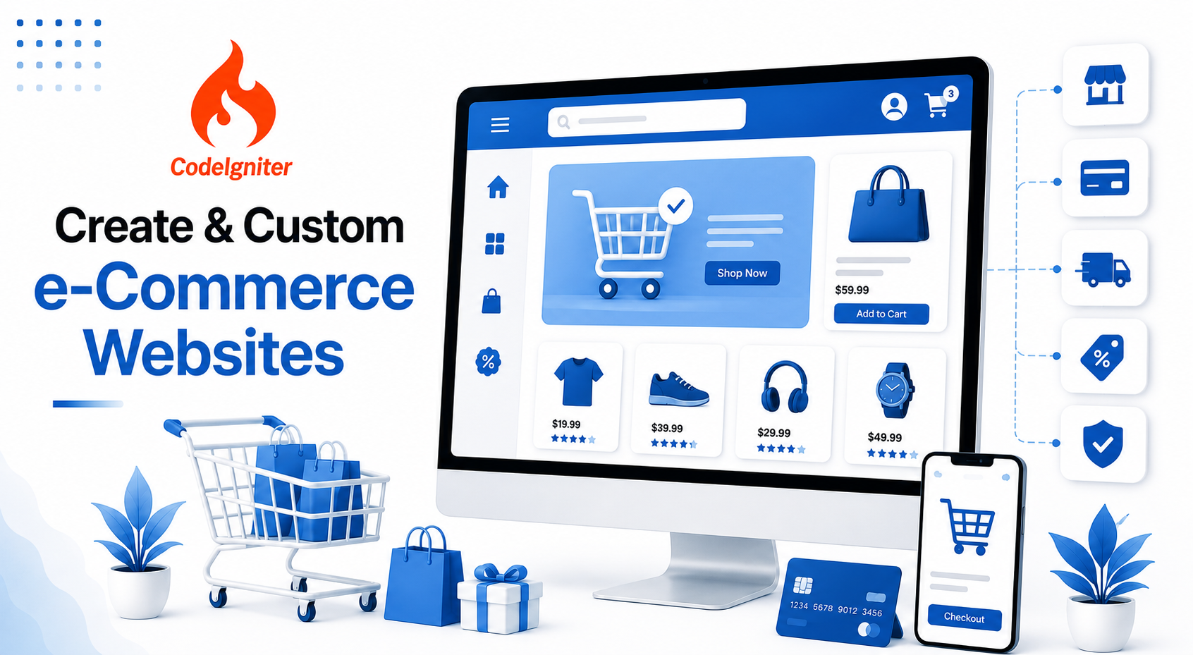 Create & Custom e-Commerce Websites