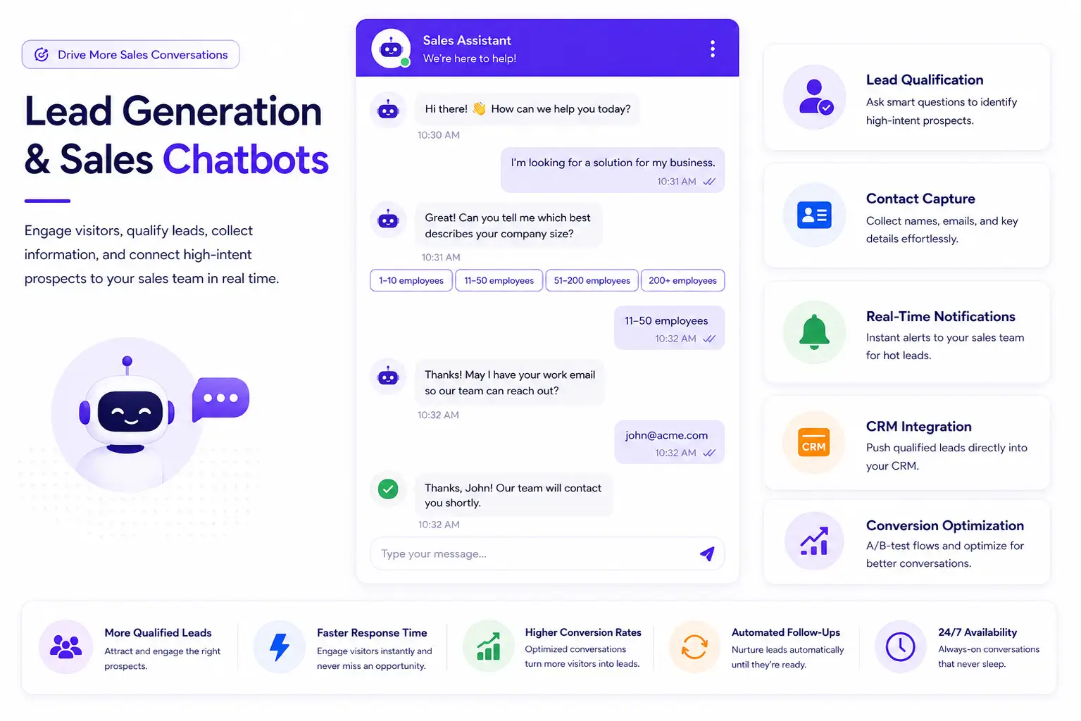 Lead Generation & Sales Chatbots