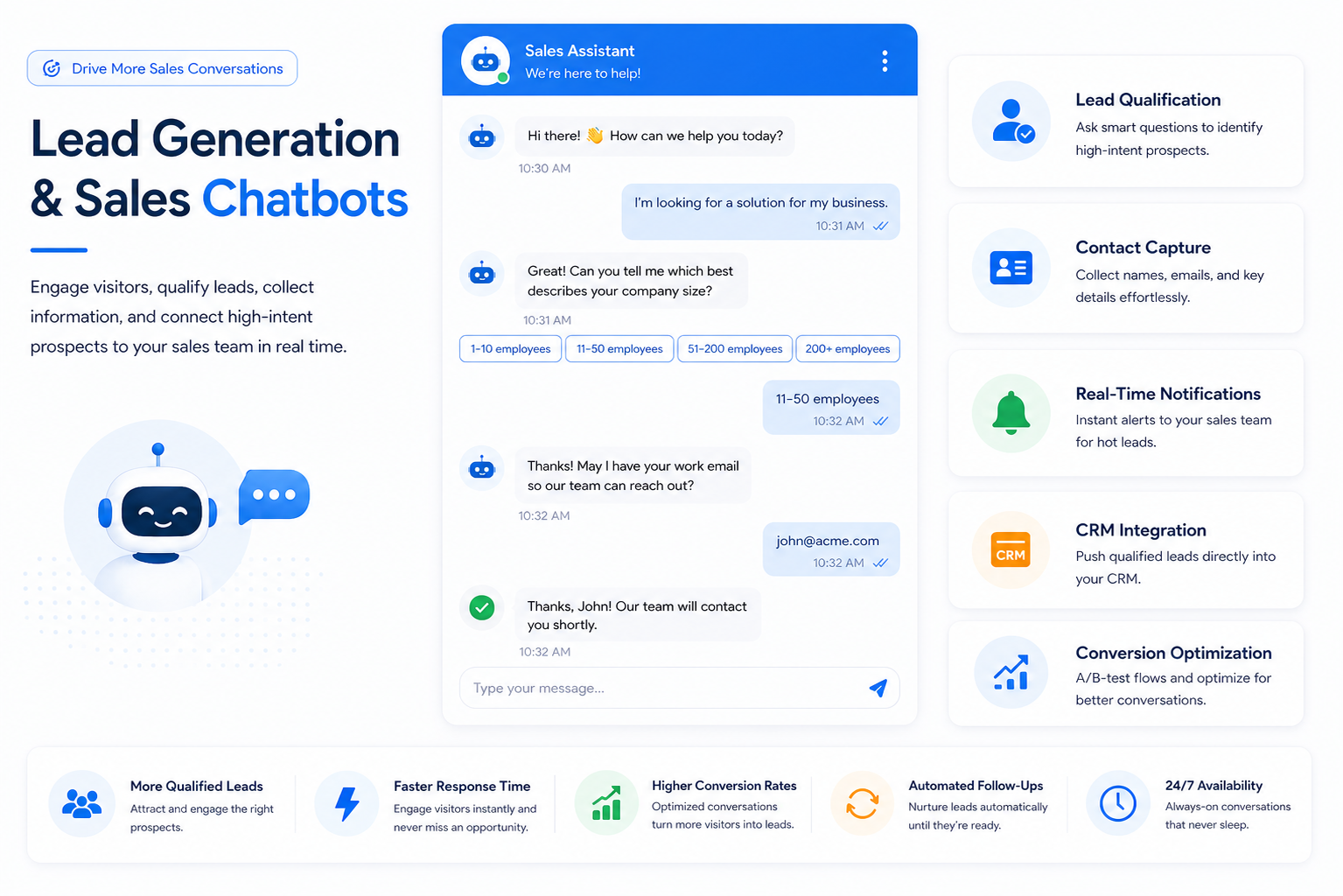 Lead Generation & Sales Chatbots