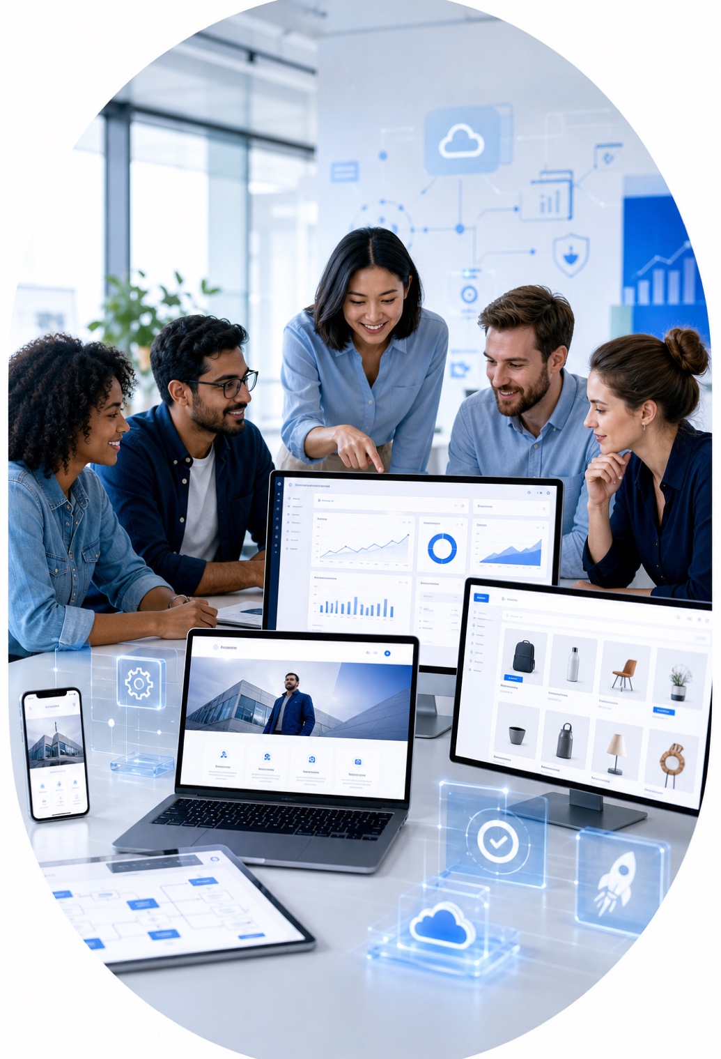 Digital product team improving websites, ecommerce platforms and business software
